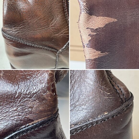 BED STU Manchester Heavily Distressed Tall Leather Riding Boots BEDSTU Size 8.5 - Picture 8 of 16